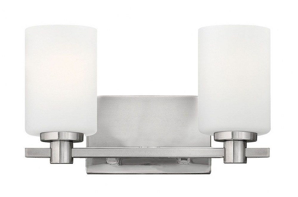 Hinkley Lighting-54622BN-Karlie - 2 Light Bath Vanity in Transitional Style - 13.25 Inches Wide by 7.5 Inches High Brushed Nickel  Chrome Finish with Etched Opal Glass