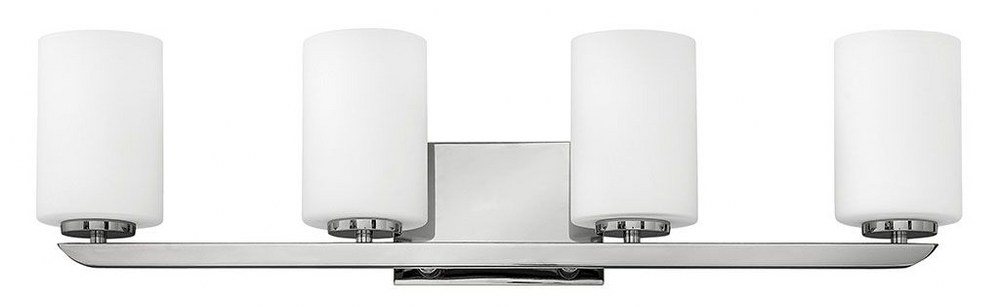 Hinkley Lighting-55024PN-Kyra - 4 Light Bath Vanity in Transitional Style - 30 Inches Wide by 7.75 Inches High Polished Nickel  Polished Nickel Finish with Etched Opal Glass