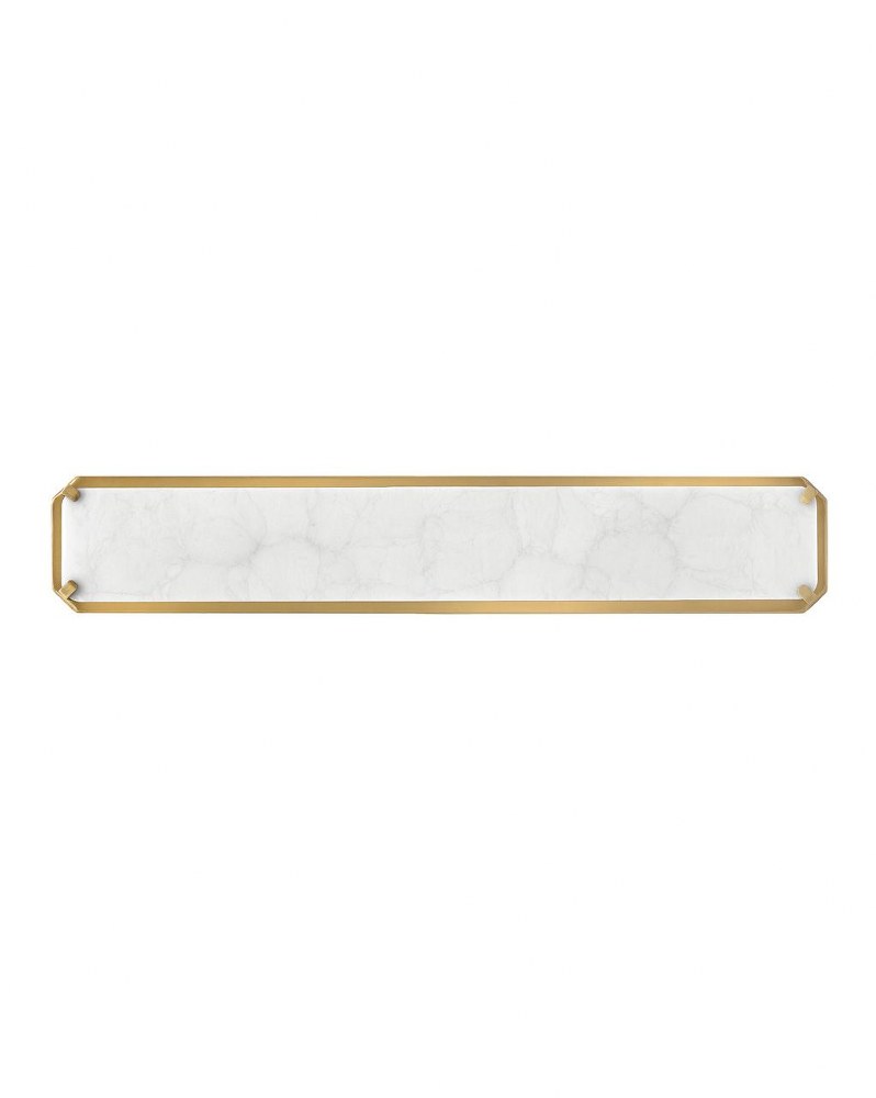 Hinkley Lighting-57233HB-Serene - 32W LED Large Bath Vanity in Modern and Glam Style - 26.25 Inches Wide by 4.5 Inches High Heritage Brass  Heritage Brass Finish with Faux Alabaster Glass