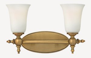 Hinkley Lighting-5742BR-Yorktown - 2 Light Bath Bar   Brushed Bronze Finish with Etched Opal Glass
