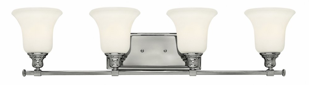 Hinkley Lighting-58784CM-Colette - 4 Light Bath Bar   Chrome Finish with Etched Opal Glass