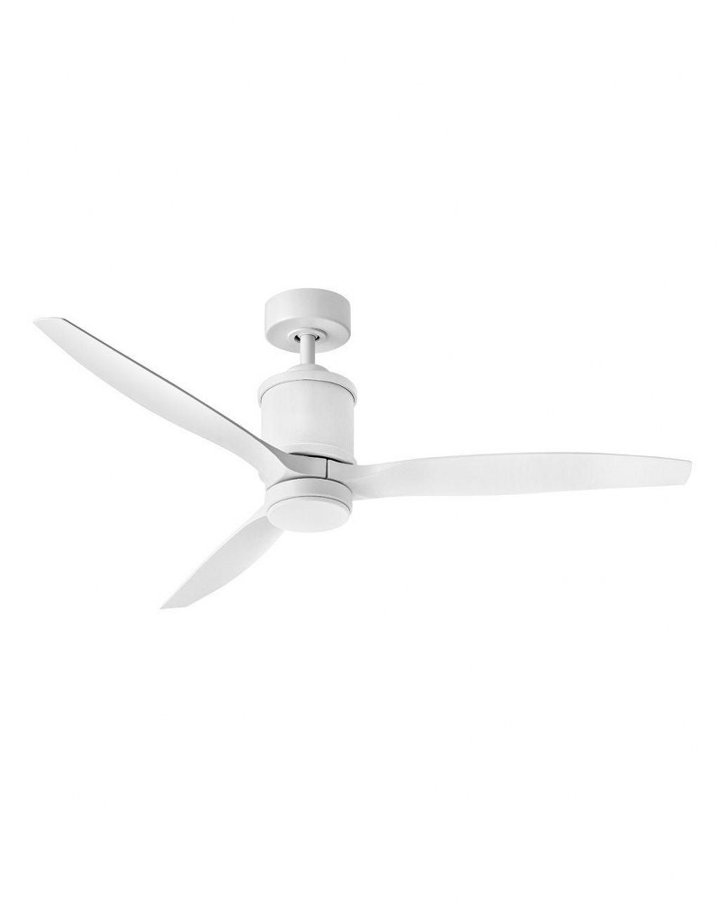 Hinkley Lighting-900760FMW-LWD-Hover - 60 Inch 3 Blade Ceiling Fan with Light Kit Matte White Matte White Graphite Finish with Driftwood Blade Finish with Etched Opal Glass