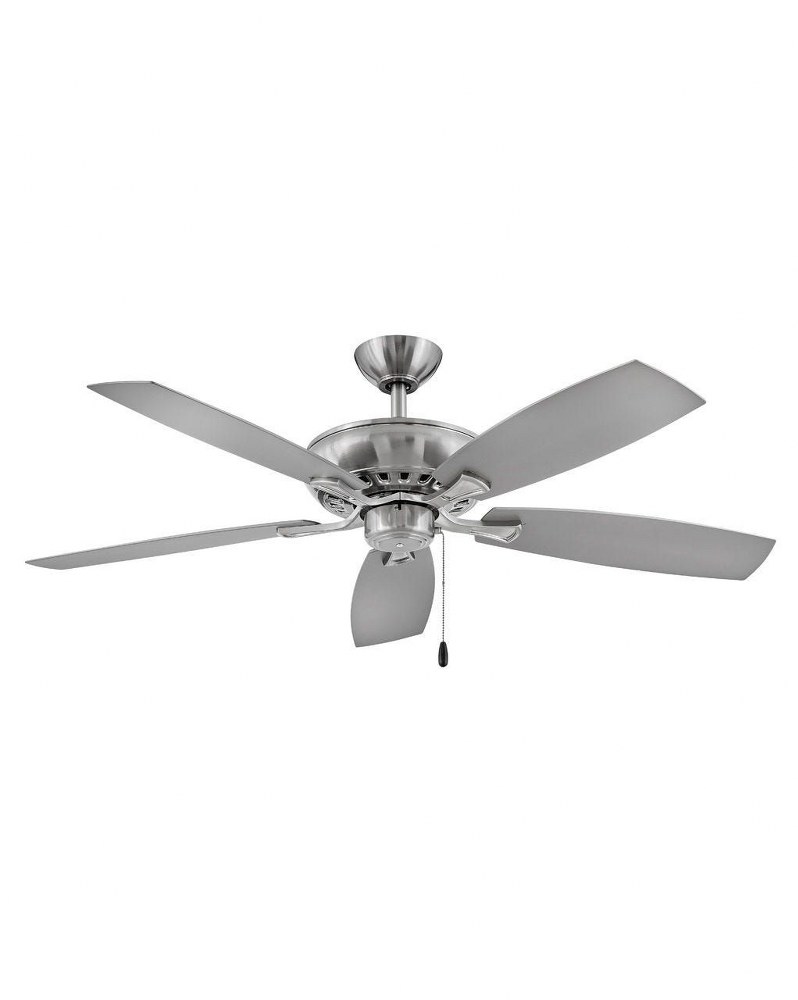 Hinkley Lighting-904152FBN-NIA-Highland - 52 Inch 5 Blade Ceiling Fan Brushed Nickel  Brushed Nickel Finish with Mahogany/Silver Blade Finish