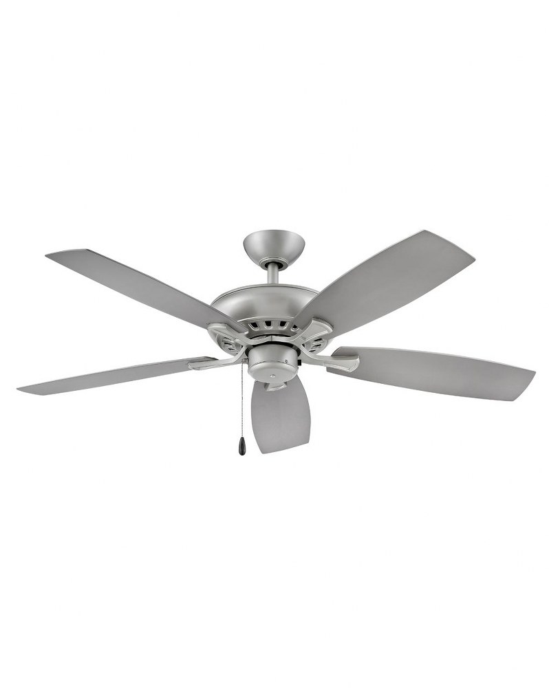 Hinkley Lighting-904152FBN-NWA-Highland Wet - 52 Inch 5 Blade Ceiling Fan Brushed Nickel  Brushed Nickel Finish with Silver Blade Finish