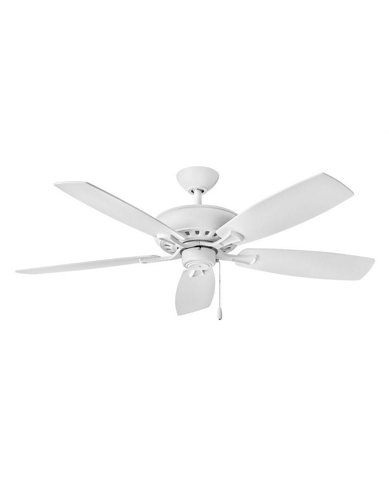 Hinkley Lighting-904152FCW-NIA-Highland - 52 Inch 5 Blade Ceiling Fan Chalk White  Brushed Nickel Finish with Mahogany/Silver Blade Finish