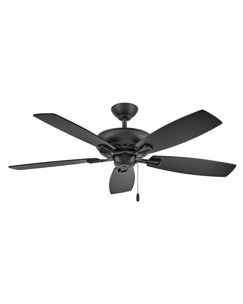 Hinkley Lighting-904152FMB-NIA-Highland - 52 Inch 5 Blade Ceiling Fan Matte Black  Brushed Nickel Finish with Mahogany/Silver Blade Finish