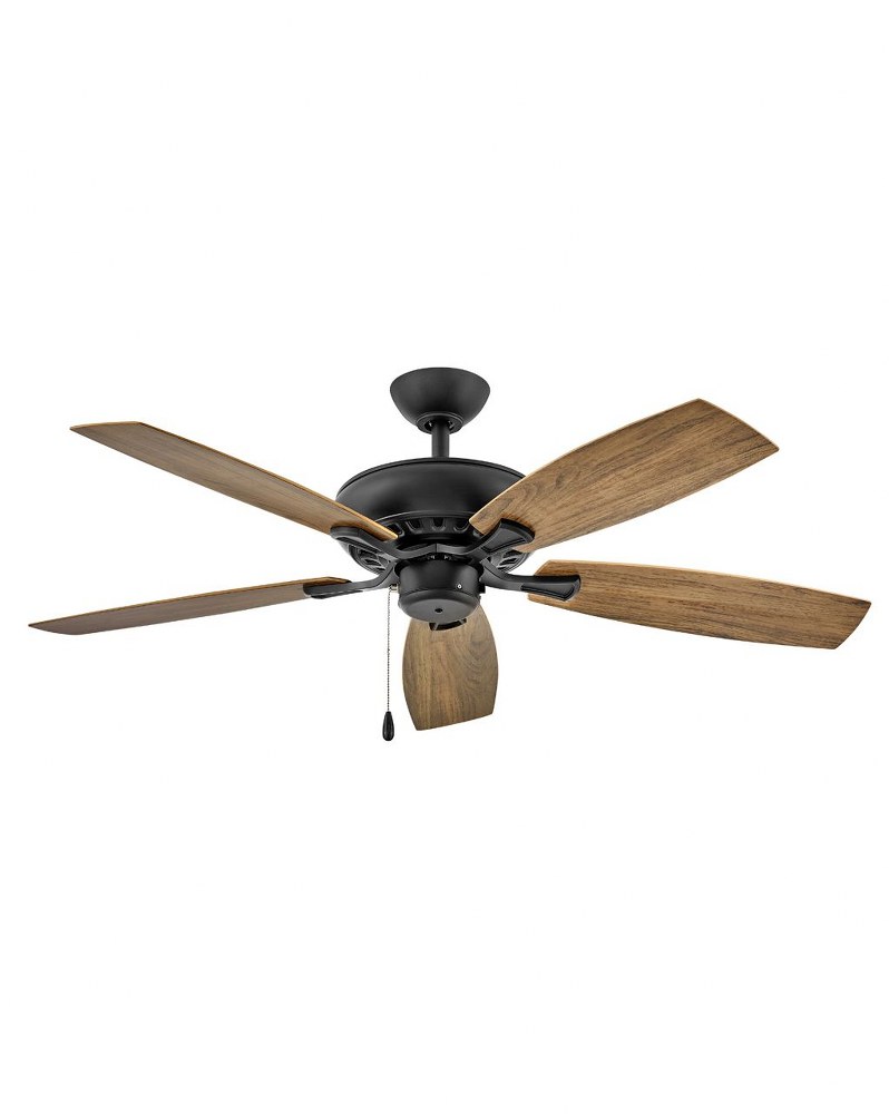 Hinkley Lighting-904152FMB-NWA-Highland Wet - 52 Inch 5 Blade Ceiling Fan Matte Black  Brushed Nickel Finish with Silver Blade Finish