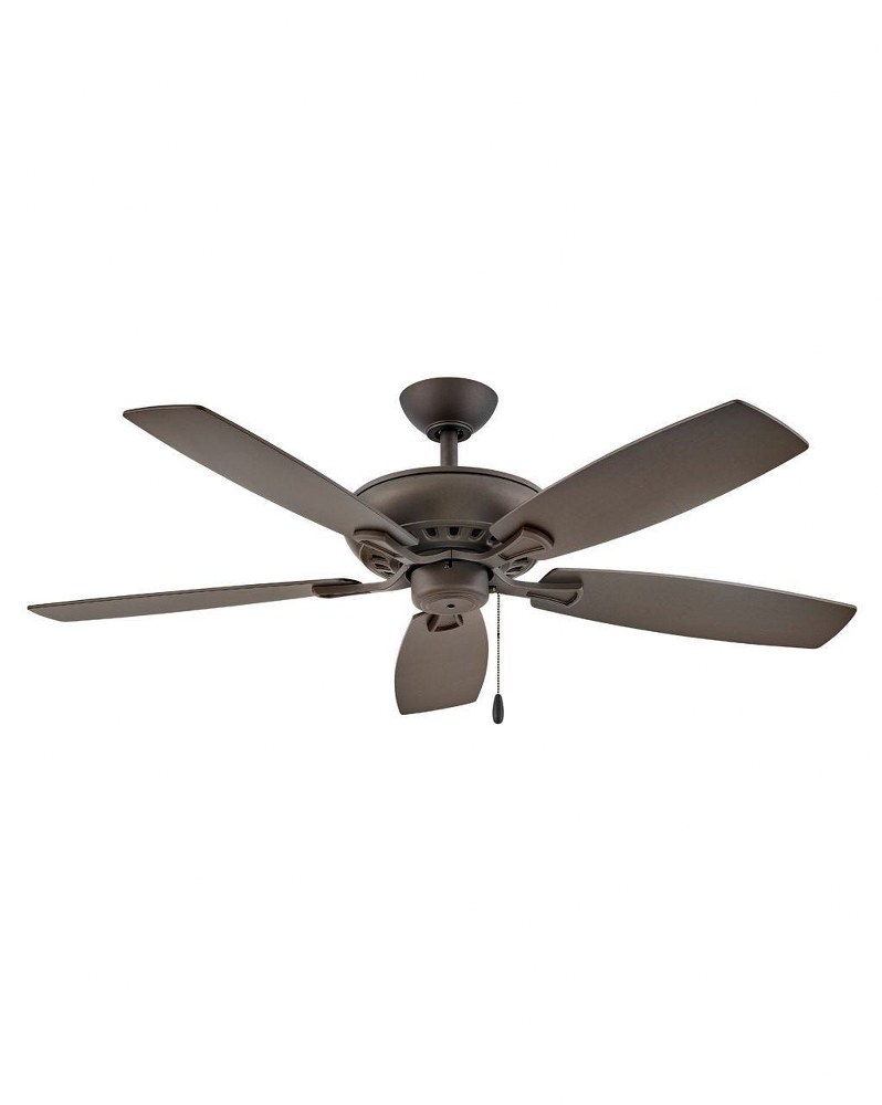 Hinkley Lighting-904152FMM-NIA-Highland - 52 Inch 5 Blade Ceiling Fan Metallic Matte Bronze  Brushed Nickel Finish with Mahogany/Silver Blade Finish