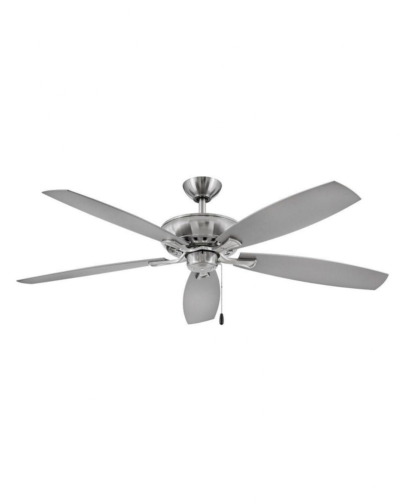 Hinkley Lighting-904160FBN-NIA-Highland - 60 Inch 5 Blade Ceiling Fan Brushed Nickel  Brushed Nickel Finish with Mahogany/Silver Blade Finish