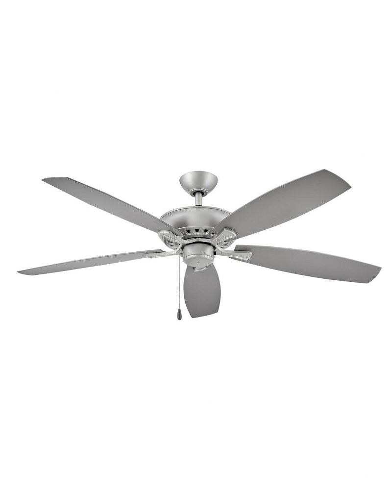 Hinkley Lighting-904160FBN-NWA-Highland Wet - 60 Inch 5 Blade Ceiling Fan Brushed Nickel  Brushed Nickel Finish with Silver Blade Finish