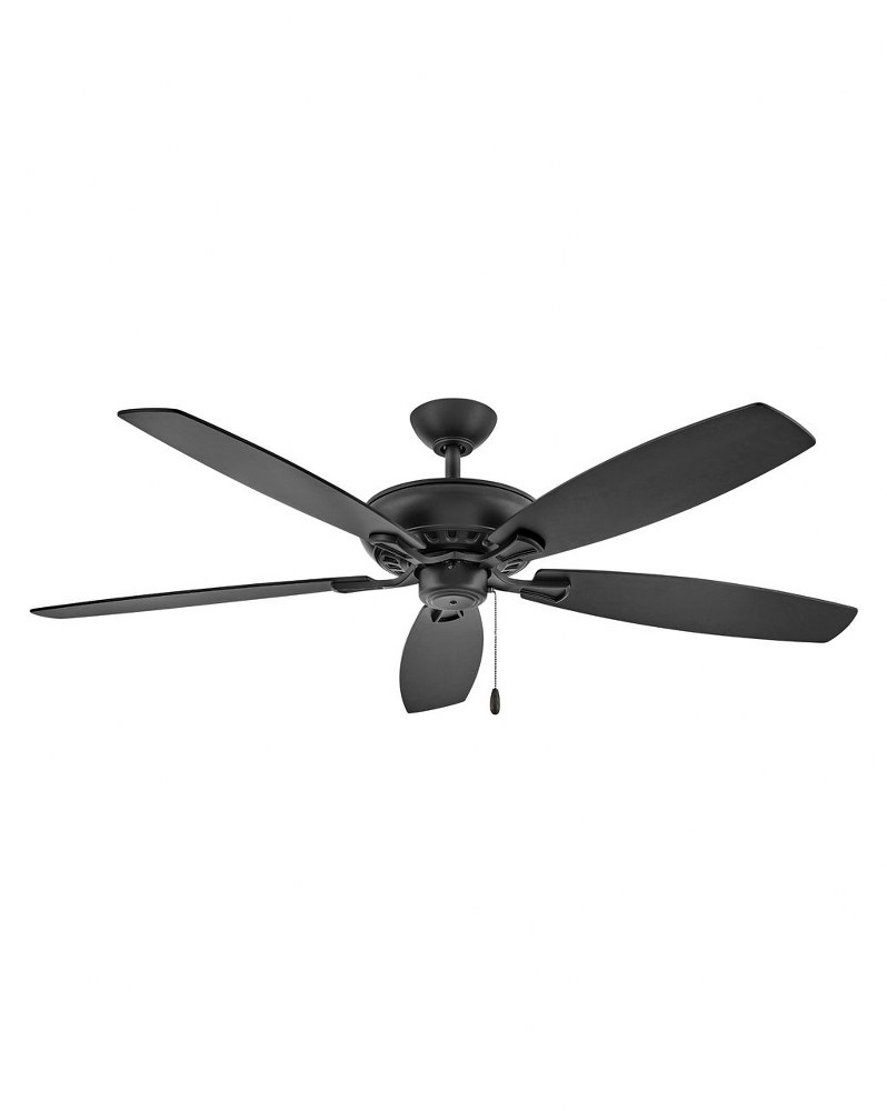 Hinkley Lighting-904160FMB-NIA-Highland - 60 Inch 5 Blade Ceiling Fan Matte Black  Brushed Nickel Finish with Mahogany/Silver Blade Finish