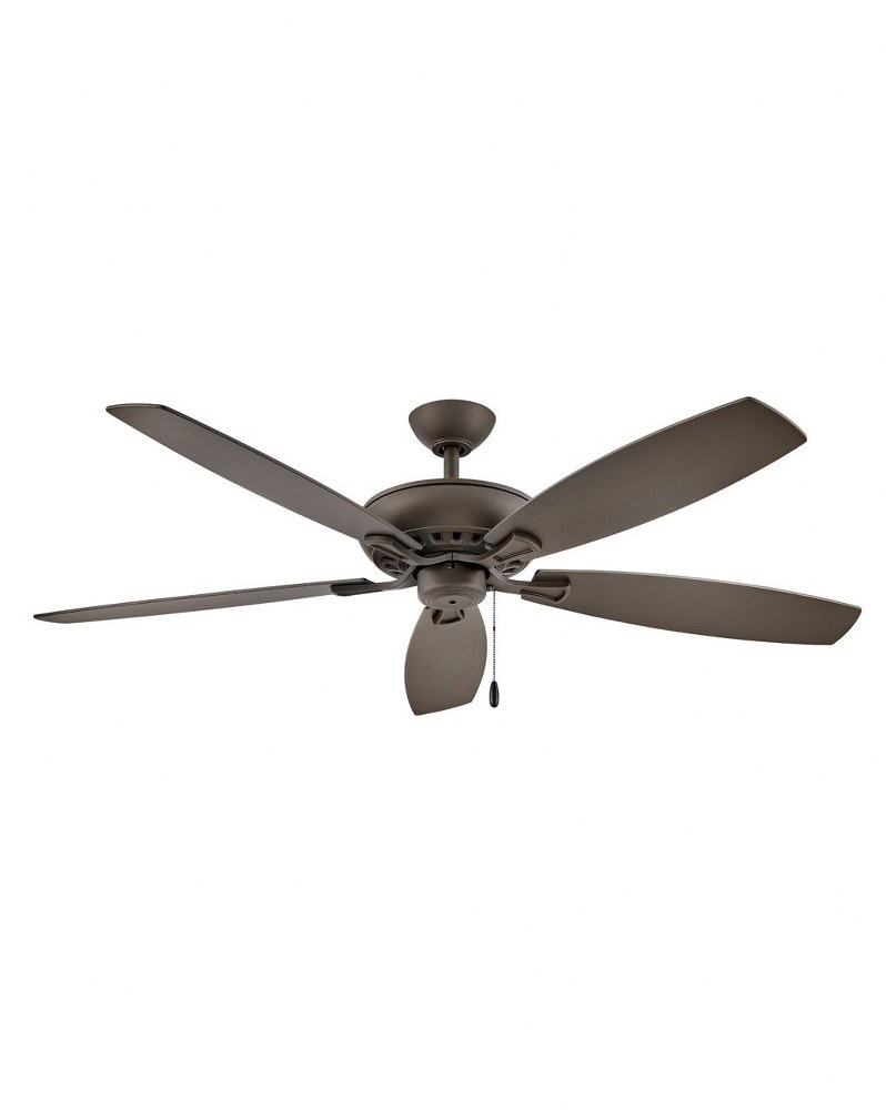 Hinkley Lighting-904160FMM-NIA-Highland - 60 Inch 5 Blade Ceiling Fan Metallic Matte Bronze  Brushed Nickel Finish with Mahogany/Silver Blade Finish