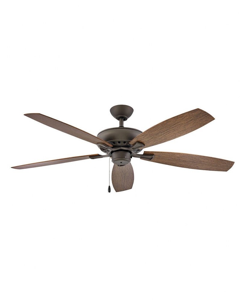 Hinkley Lighting-904160FMM-NWA-Highland Wet - 60 Inch 5 Blade Ceiling Fan Metallic Matte Bronze  Brushed Nickel Finish with Silver Blade Finish