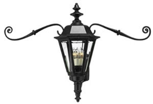 Hinkley Lighting-1445BK-Manor House - Cast Outdoor Lantern Fixture in Traditional Style - 36 Inches Wide by 21 Inches High   Black Beveled Glass - Clear Beveled Glass