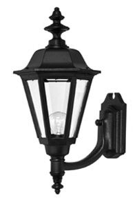 Hinkley Lighting-1449BK-Manor House - Cast Outdoor Lantern Fixture in Traditional Style - 10.5 Inches Wide by 21 Inches High   Black Beveled Glass - Clear Beveled Glass