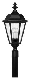 Hinkley Lighting-1471BK-Manor House - Cast Outdoor Lantern Fixture in Traditional Style - 13.75 Inches Wide by 27 Inches High   Black Beveled Glass - Clear Beveled Glass
