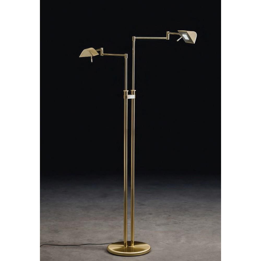 floor lamp with two reading lights