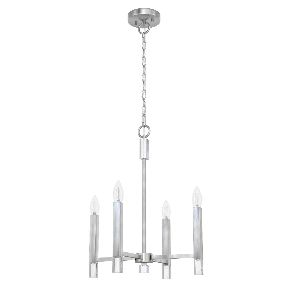 Hunter Fans-19516-Sunjai - 4 Light Pendant In Formal Style-21.75 Inches Tall and 17.25 Inches Wide Brushed Nickel