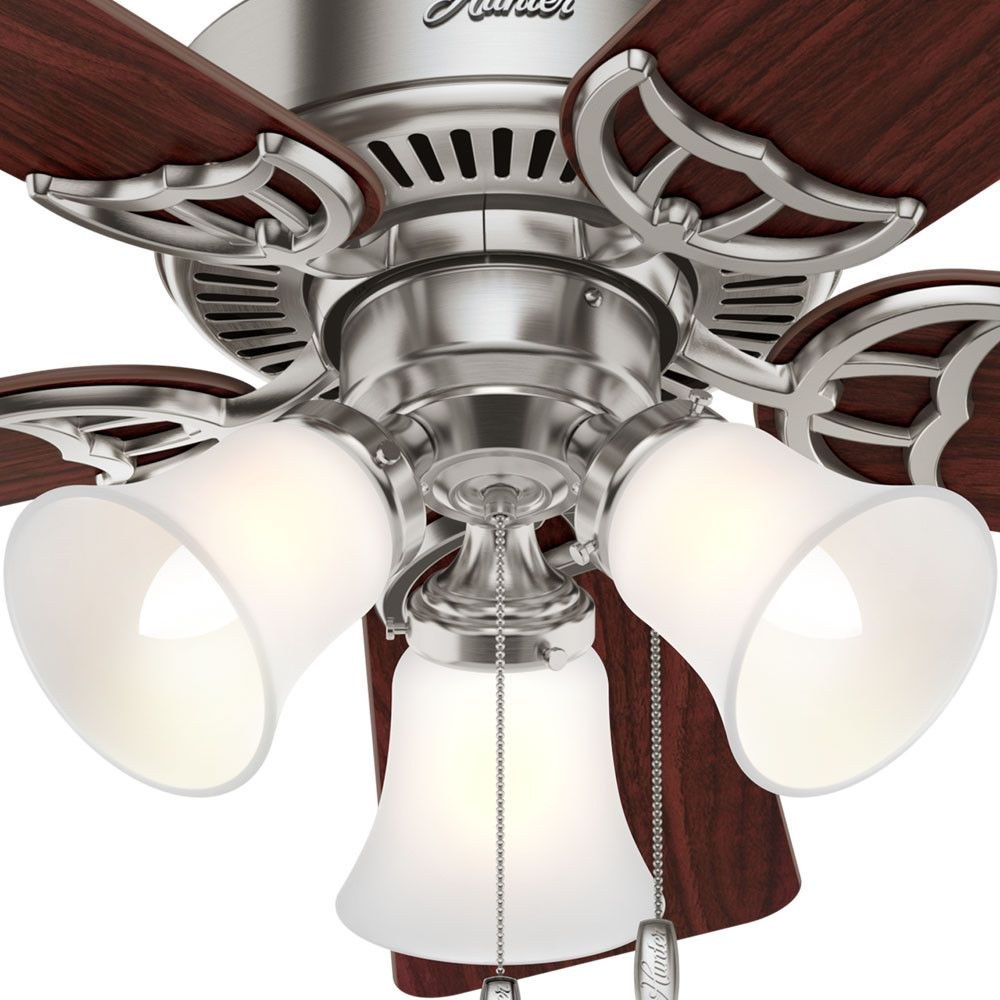 Southern Breeze White Ceiling Fan with Light New Hunter 51010 42 in 