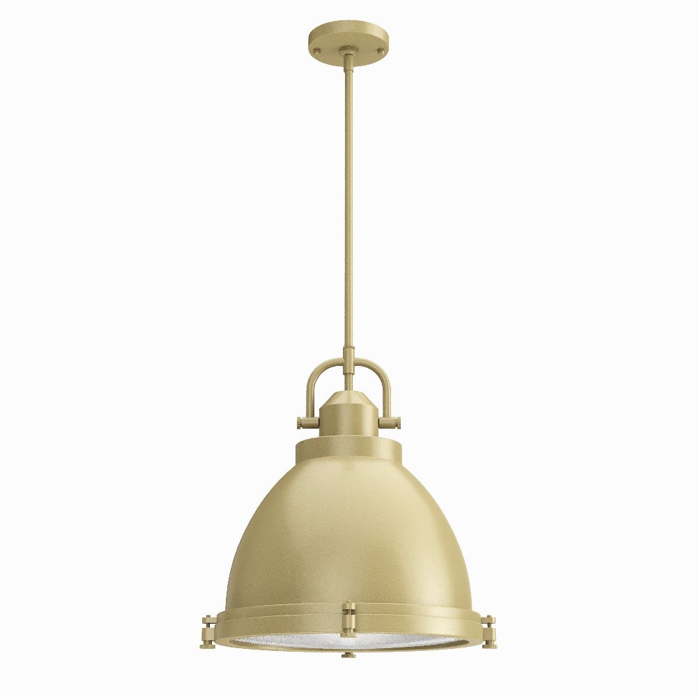 Hunter Fans-19102-Bridgemoor 3-Light Pendant in Industrial Style-17 Inches Wide by 27 Inches High Modern Brass  Noble Bronze Finish with Clear Holophane Glass