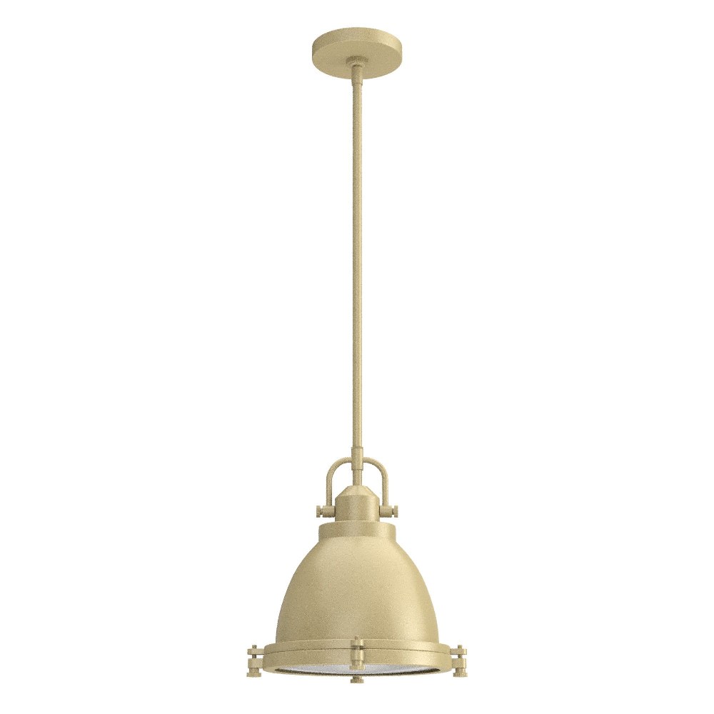 Hunter Fans-19108-Bridgemoor 1-Light Pendant in Industrial Style-11.25 Inches Wide by 20.5 Inches High Modern Brass  Noble Bronze Finish with Clear Holophane Glass