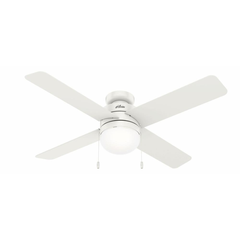 Hunter Fans 5036 Timpani Low Profile Ceiling Fan With Light Kit And Pull Chain In Modern Style 52 Inches Wide By 1405 Inches High