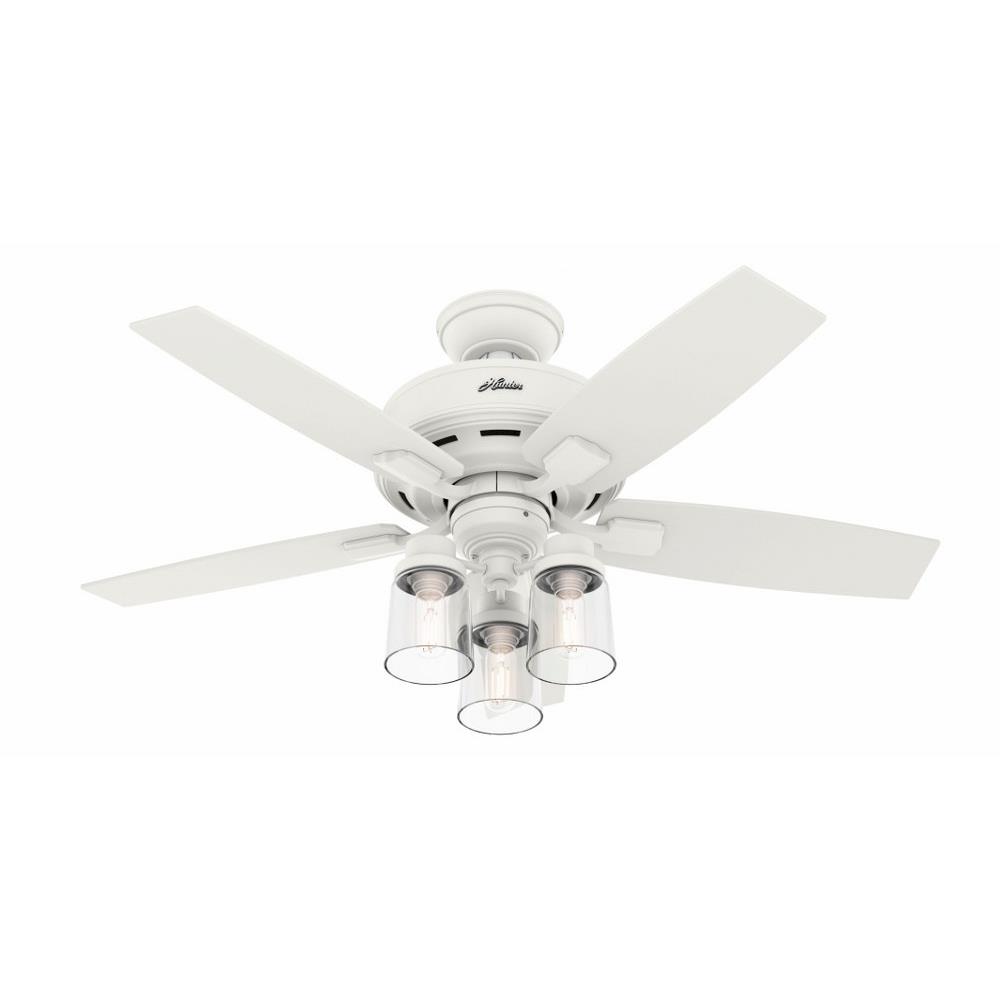 Hunter Fans 50418 Bennett 5 Blade Ceiling Fan With Light Kit And Handheld Remote In Transitional Style 44 Inches Wide By 19 95 Inches High