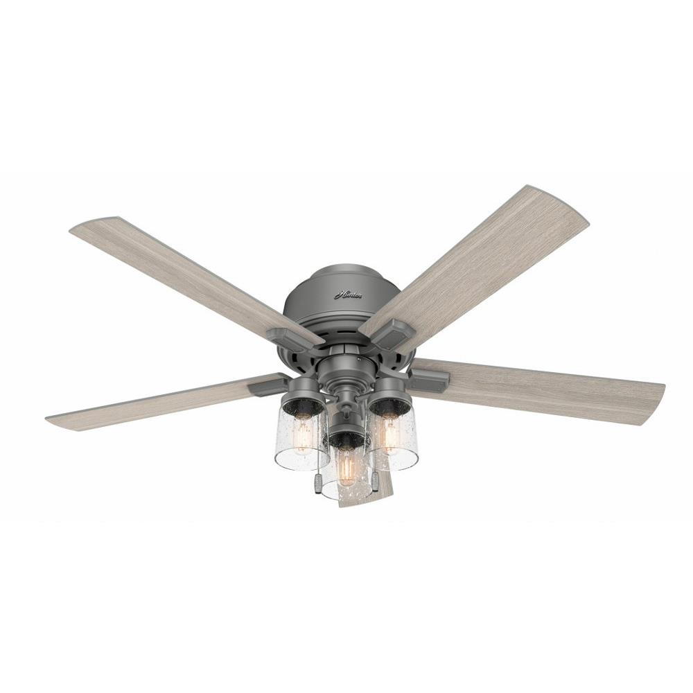 Hunter Fans 503 H52 Hartland Low Profile Ceiling Fan With Light Kit In Farmhouse Style 52 Inches Wide By 165 Inches High
