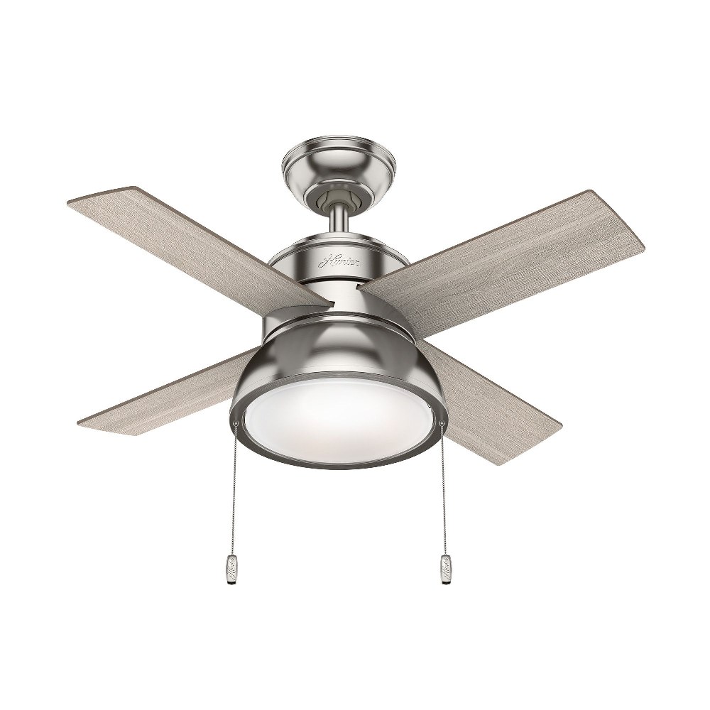 Hunter Fans-51040-Loki-4 Blade Ceiling Fan with Light Kit and Pull Chain in Casual Style-36 Inches Wide by 16.8 Inches High   Loki-4 Blade Ceiling Fan with Light Kit and Pull Chain in Casual Style-36 