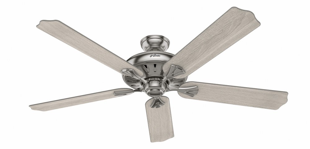 Hunter Fans-51120-Royal Oak 60 Inch Ceiling Fan with Handheld Remote Brushed Nickel  New Bronze Finish with Dark Cherry Blade Finish