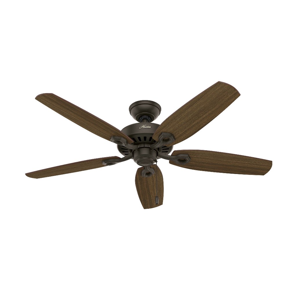Hunter Fans-53242-Builder Elite-Ceiling Fan-52 Inches Wide   New Bronze Finish with Brazilian Cherry/Harvest Mahogany Blade Finish