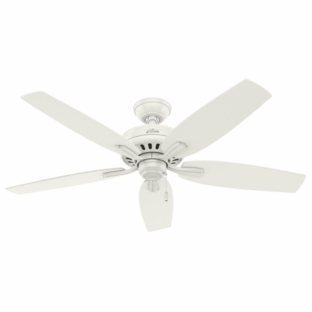 Hunter Fans-53322-Newsome-120V Ceiling Fan-52 Inches Wide by 13.03 Inches High   Fresh White Finish with Snow White Blade Finish