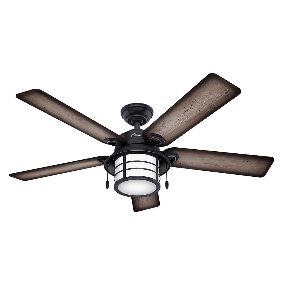 Hunter Fans 59135 Key Biscayne Outdoor Ceiling Fan With Light Kit 54 Inches Wide By 16 Inches High