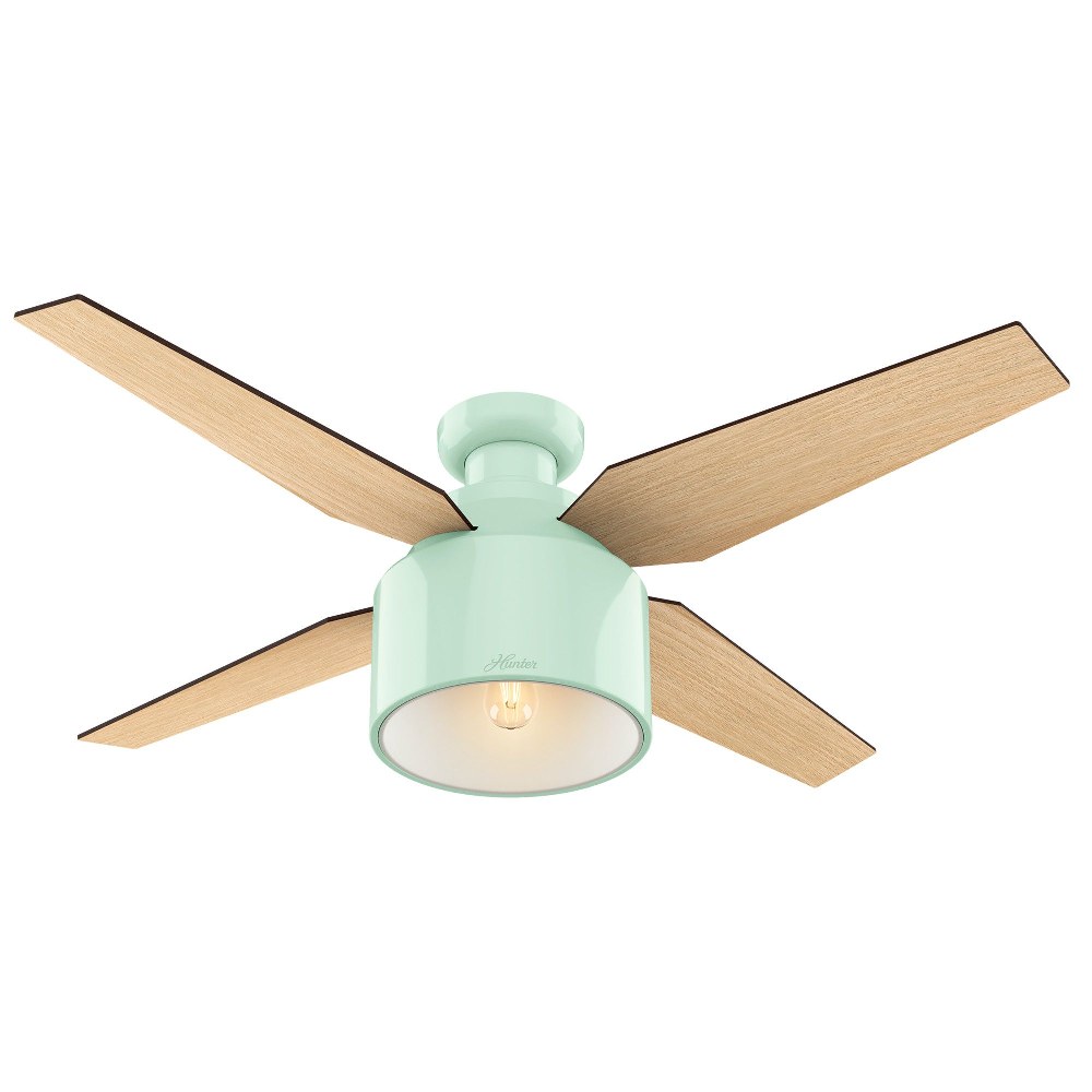 Hunter Fans-59260-Cranbrook-Ceiling Fan with Kit-52 Inches Wide   Mint Finish with Blonde Oak Blade Finish