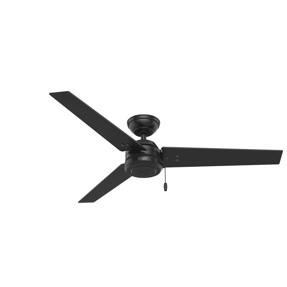 Hunter Fans-59264-Cassius-Ceiling Fan-52 Inches Wide by 10.72 Inches High   Matte Black Finish with Matte Black Blade Finish