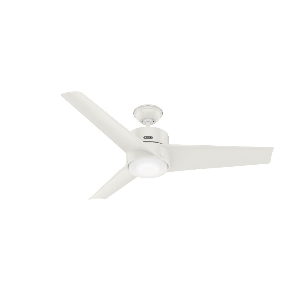 Hunter Fans-59470-Havoc 54 Inch WeatherMax Ceiling Fan with LED Light Kit and Wall Control Fresh White  Fresh White Finish with Fresh White Blade Finish with Cased White Glass