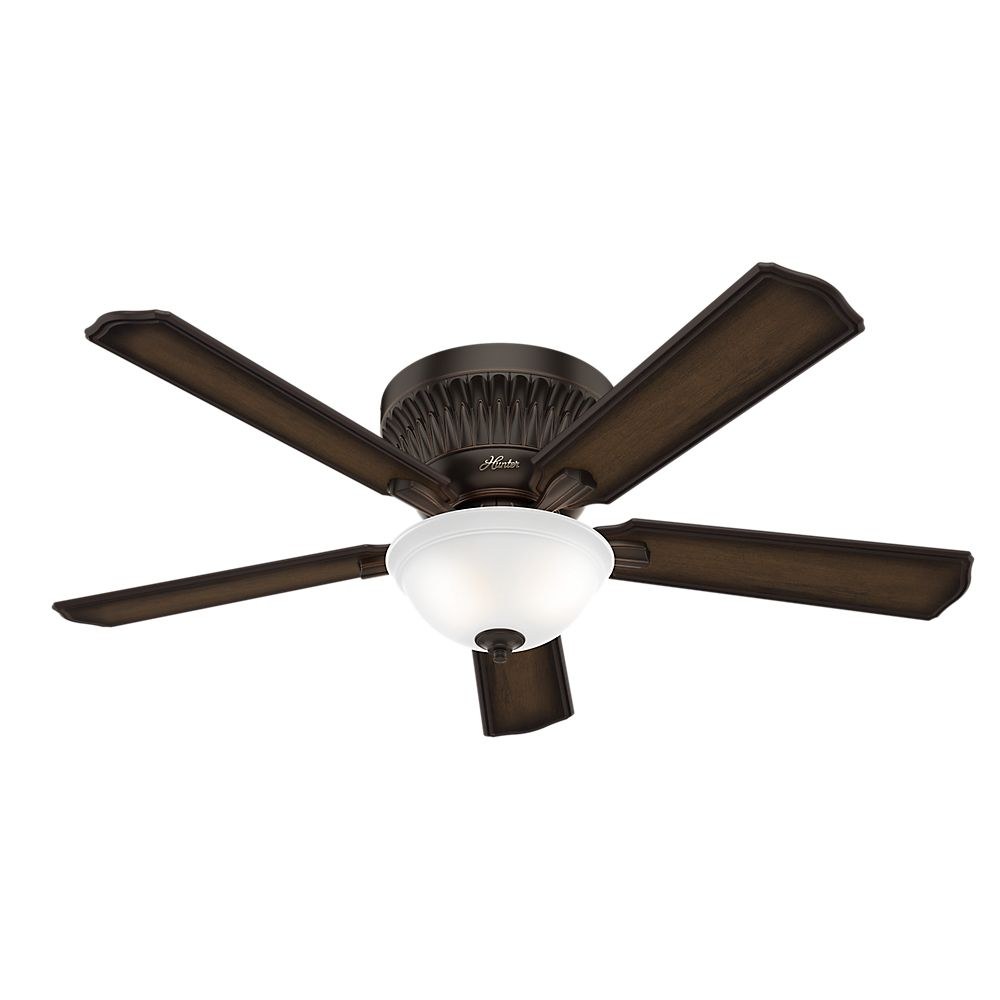 Hunter Fans-59548-Chauncey-Ceiling Fan with Light Kit-54 Inches Wide by 15.47 Inches High   Onyx Bengal Finish with Burnished Aged Maple/Aged Maple Blade Finish with Painted Cased White Glass