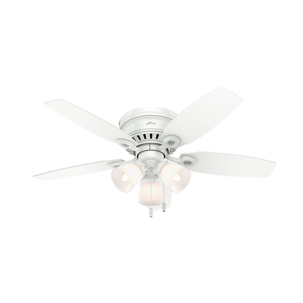 Hunter Fans-52087-Hatherton-Ceiling Fan-46 Inches Wide   Snow White Finish