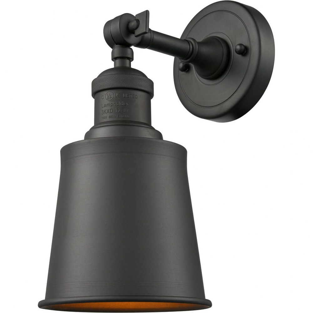 Innovations Lighting-203-OB-M9-OB-Addison-One Light Wall Sconce-5 Inches Wide by 11 Inches High   Oiled Rubbed Bronze Finish with Metal Shade