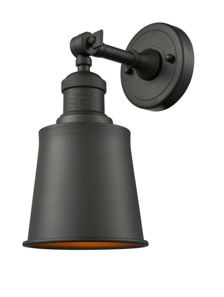 Innovations Lighting-203-OB-M9-OB-Addison-One Light Wall Sconce-5 Inches Wide by 11 Inches High   Oiled Rubbed Bronze Finish with Metal Shade