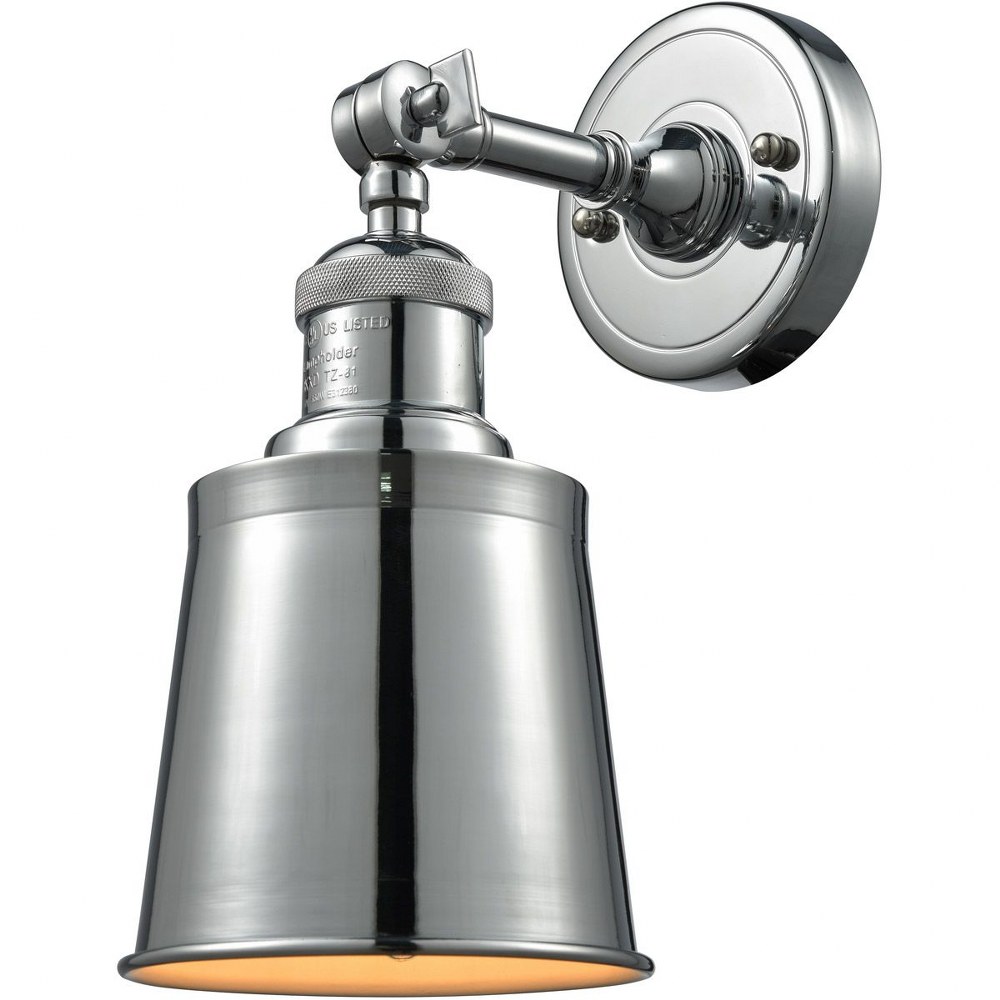 Innovations Lighting-203-PC-M9-PC-Addison-One Light Wall Sconce-5 Inches Wide by 11 Inches High   Polished Chrome Finish with Metal Shade