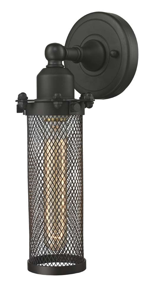 Innovations Lighting-900-1W-OB-CE216-OB-Quincy Hall-One Light T Wall Sconce-4 Inches Wide by 12 Inches High   Oiled Rubbed Bronze Finish