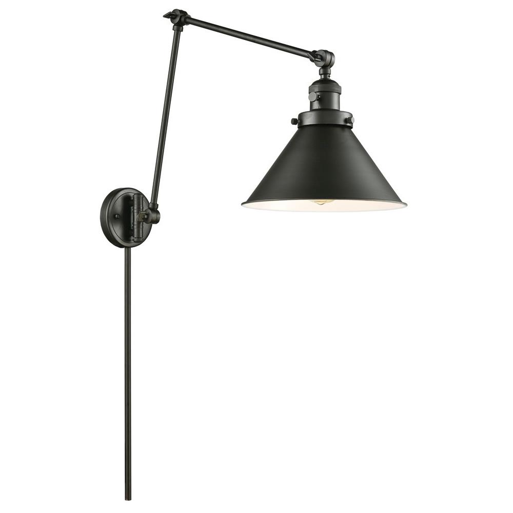 Briarcliff One Light Adjustable Double Swing Arm Portable Wall Sconce