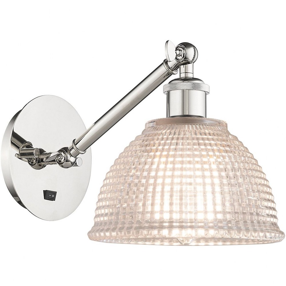 Innovations Lighting-317-1W-PN-G422-Arietta - 1 Light Wall Sconce In Industrial Style-10.38 Inches Tall and 8 Inches Wide Incandescent Clear Glass Polished Nickel Finish