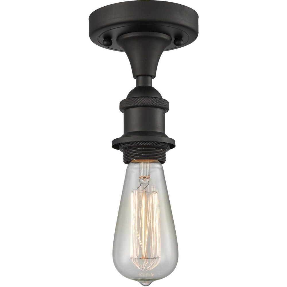 Innovations Lighting-516-1C-OB-One Light Bare Bulb Semi-Flush Mount-4.5 Inches Wide by 4 Inches High   Oiled Rubbed Bronze Finish