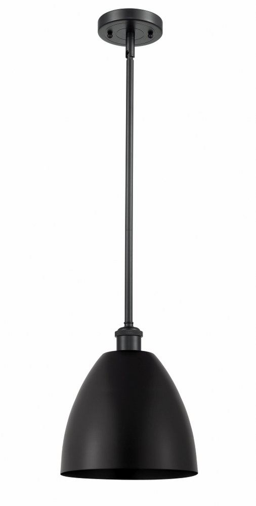 Innovations Lighting-516-1S-BK-MBD-9-BK-LED-Ballston Dome - 1 Light Dome Pendant In Industrial Style-10.88 Inches Tall and 9 Inches Wide Matte Black Matte Black Matte Black Finish