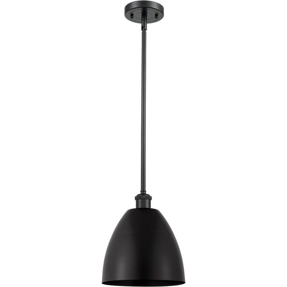 Innovations Lighting-516-1S-BK-MBD-9-BK-Ballston Dome - 1 Light Dome Pendant In Industrial Style-10.88 Inches Tall and 9 Inches Wide Matte Black Matte Black Matte Black Finish