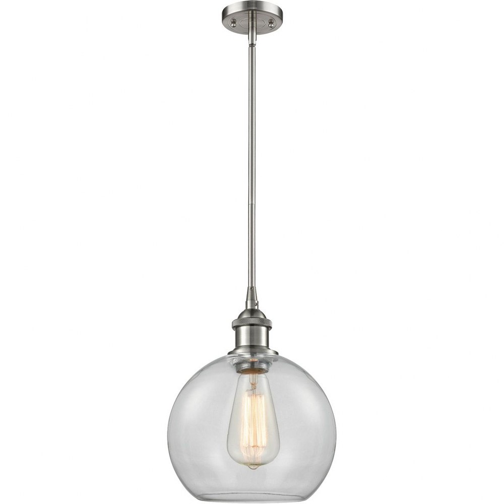 Innovations Lighting-516-1S-SN-G122-Athens-3W 1 Stem Pendant-6 Inches Wide by 10 Inches High   Brushed Satin Nickel Finish