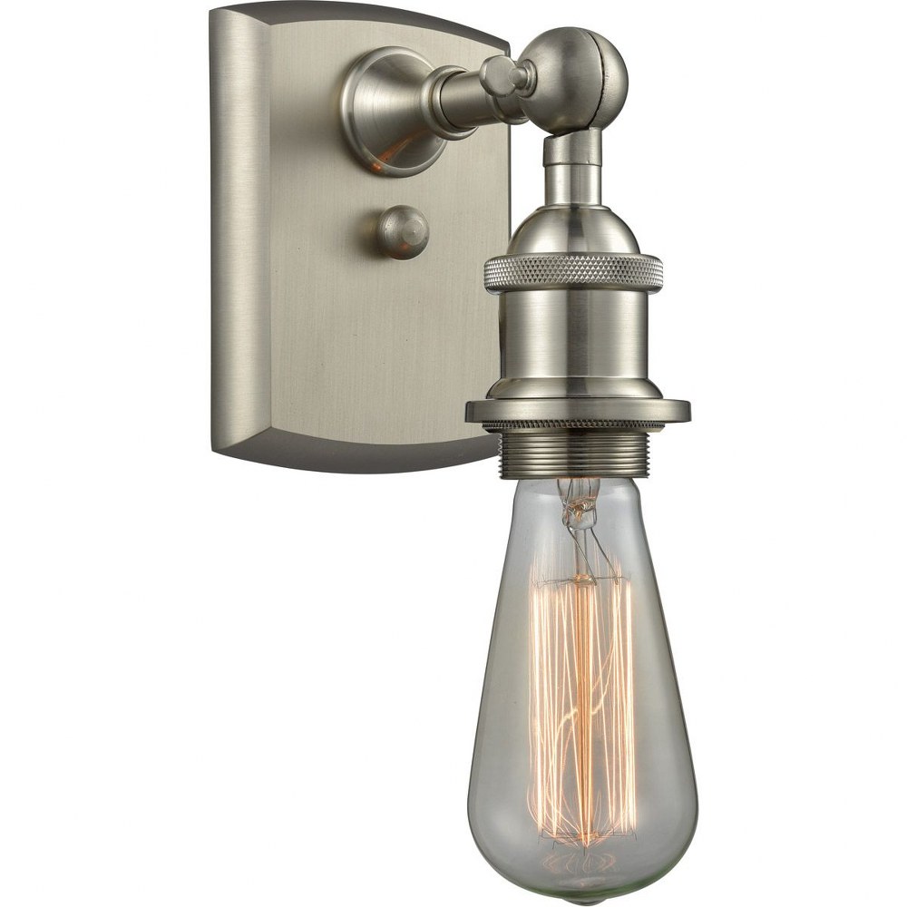 Innovations Lighting-516-1W-SN-Ballston Cone-1 Light Wall Sconce-7 Inches Wide by 10.5 Inches High   Brushed Satin Nickel Finish