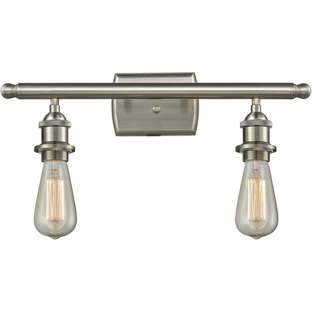 Innovations Lighting-516-2W-SN-Ballston Dome-2 Light Bath Vanity-16 Inches Wide by 7 Inches High   Brushed Satin Nickel Finish